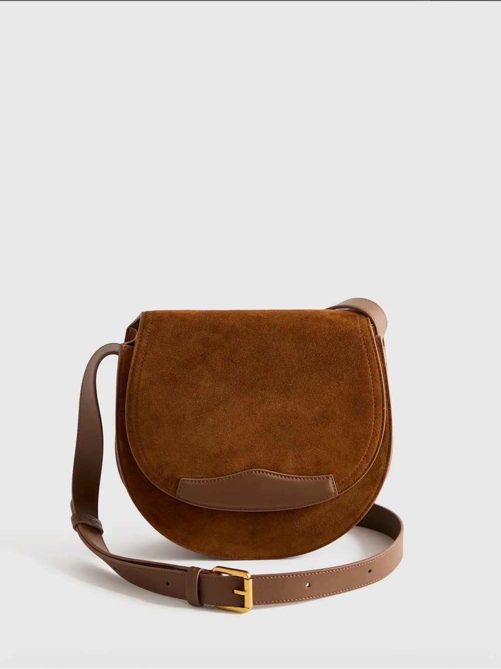 Quince Italian Suede Crossbody Bag — Brand New — Dust Bag Included